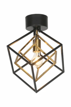 Cubes Taklampe - Svart/messing