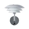 DL20 Vegglampe - Krom/Hvit -Lightup Butikk DL20 vegglampe KromHvit Vegglamper Dyberg Larsen DL 8082 1
