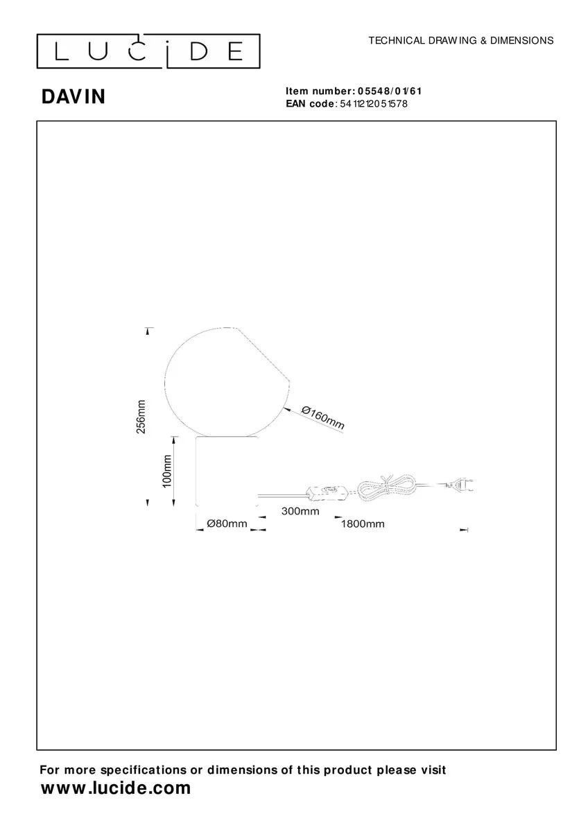 Davin Bordlampe 7 Davin Bordlampe - Bilde 5