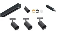 Designline Tube Pro Komplett 1 Meter Spotskinne Med 3 Spotter GU10 - Svart -Lightup Butikk Designline Tube Pro komplett 1 meter spotskinne med 3 spotter GU10 Svart Spotskinner 230V Antidark 3 311 10 24 311 01 22 312 01 2 3