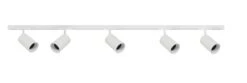 Designline Tube Pro Komplett 1,9 Meter Spotskinne Med 5 Spotter GU10 - Hvit