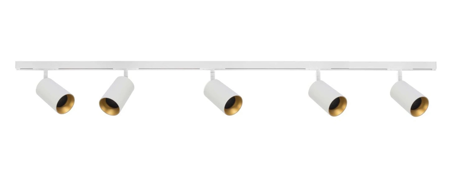 Designline Tube Pro Komplett 1,9 Meter Spotskinne Med 5 Spotter GU10 - Hvit 4 Designline Tube Pro Komplett 1,9 Meter Spotskinne Med 5 Spotter GU10 - Hvit - Bilde 2