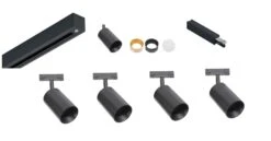 Designline Tube Pro Komplett 1.9 Meter Spotskinne Med 4 Spotter GU10 - Svart -Lightup Butikk Designline Tube Pro komplett 1 9 meter spotskinne med 4 spotter GU10 Svart Spotskinner 230V Antidark 3 311 20 24 311 01 22 312 01 2 3