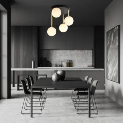 Dolce Taklampe 4-lys - Svart/Opal/Gullfarget -Lightup Butikk Dolce taklampe 4 lys SvartOpalGullfarget Taklamper Emibig 12604 3