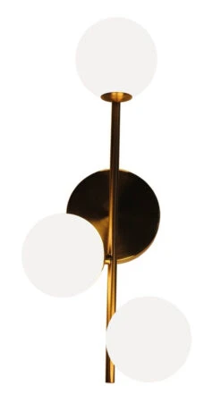 Emrik Vegg/tak Lampe - Messingfarget/Opal