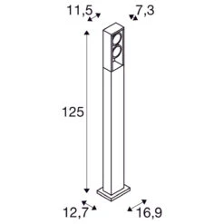 Eskina Pullert 125 Cm IP65 27W 3000/4000 Kelvin -Lightup Butikk Eskina pullert 125 cm IP65 27W 30004000 Kelvin Utebelysning pullert Slv slv 1005439 5