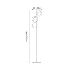 Estelle Gulvlampe 141 Cm - Opal/Messingfarget -Lightup Butikk Estelle gulvlampe 141 cm OpalMessingfarget Gulvlamper Pacific Lifestyle 32 142 C 10