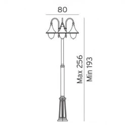 Firenze 830 -Lightup Butikk Firenze 830 Utebelysning stolpe Norlys 3101724 5
