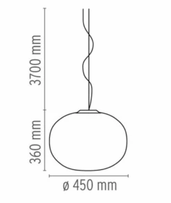 Flos Glo-Ball S2 Taklampe - 45cm -Lightup Butikk Flos Glo Ball S2 taklampe 45cm Takpendler Flos Fls F3010061 4