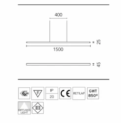 Flos Super Line Down - Sort -Lightup Butikk Flos Super Line Down Sort Takpendler Flos Fls 03 9510 40 3