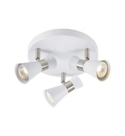 Markslöjd Folie Taklampe 3-spot - Hvit/Nikkel Farget - Hvit / Nikkel