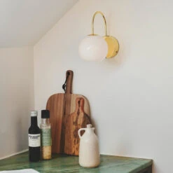 Nordlux Franca Vegglampe - Messing/Opal 9 Nordlux Franca Vegglampe - Messing/Opal -Lightup Butikk Franca vegglampe MessingOpal Vegglamper Nordlux 2312561035 3