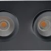 Georgia 360 Lavtbyggende Downlight Dobbel 2x7W 3000K RA97 Dimbar IP44 - Svart