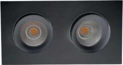 Georgia 360 Lavtbyggende Downlight Dobbel 2x7W 3000K RA97 Dimbar IP44 - Svart