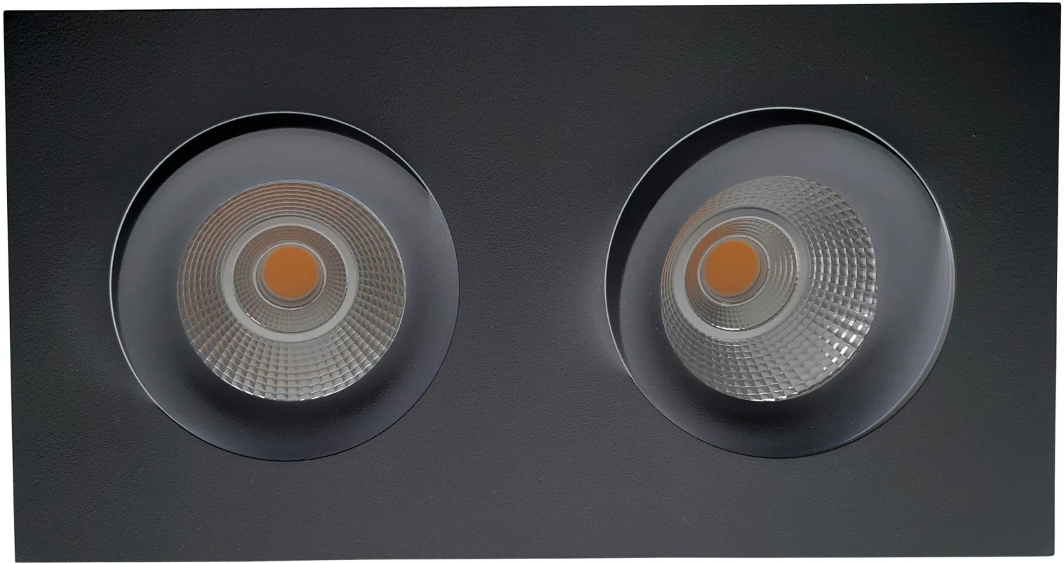 Georgia 360 Lavtbyggende Downlight Dobbel 2x7W 3000K RA97 Dimbar IP44 - Svart 3 Georgia 360 Lavtbyggende Downlight Dobbel 2x7W 3000K RA97 Dimbar IP44 - Svart