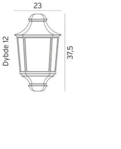 Glasgow 730 -Lightup Butikk Glasgow 730 Utebelysning vegg veggskjold Norlys 3110030 3