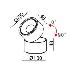 Glow Utendørs Tak/vegglampe 12,9W 3000 Kelvin IP65 - Dimbar -Lightup Butikk Glow utendors takvegglampe 129W 3000 Kelvin IP65 Dimbar Utebelysning vegg opp og ned NorDesign 520101305 3