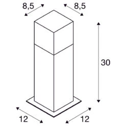 Grafit Pullert 30 Cm IP44 -Lightup Butikk Grafit pullert 30 cm IP44 Utebelysning pullert Slv slv 231215 3