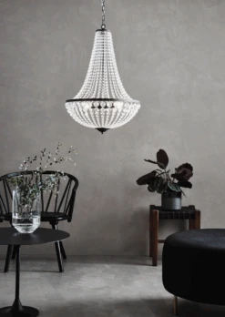 Markslöjd Gränsö Lysekrone 3l - Svart/klar - Svart / Klar