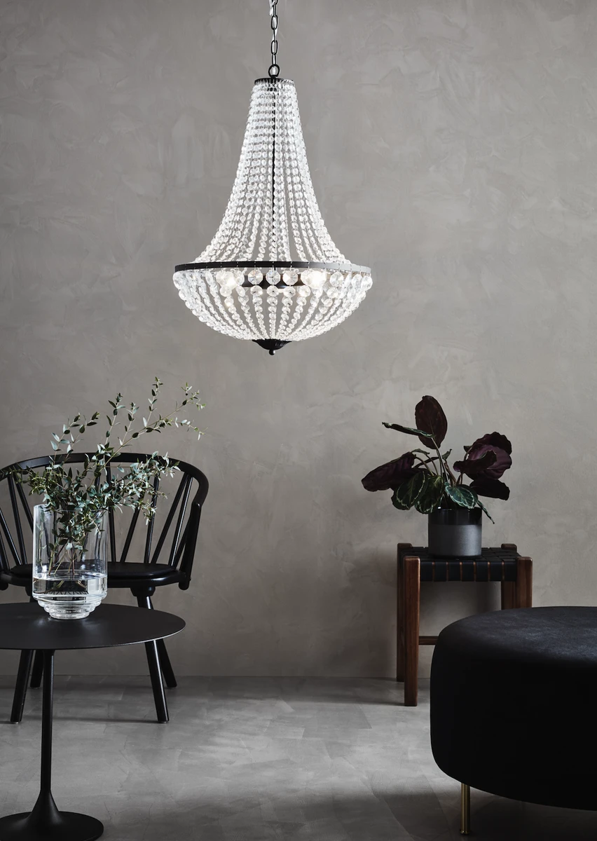 Markslöjd Gränsö Lysekrone 3l - Svart/klar - Svart / Klar 3 Markslöjd Gränsö Lysekrone 3l - Svart/klar - Svart / Klar