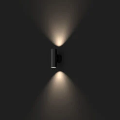 Gyre Vegglampe Opp Og Ned Utendørs 10W IP65 - Svart -Lightup Butikk Gyre vegglampe opp og ned utendors 10W IP65 Svart Utebelysning vegg opp og ned Norlux 101520 24 2 4