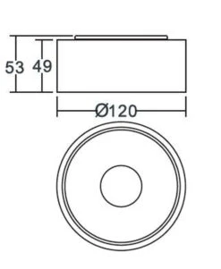 Halo 105 Utenpåliggende Downlight 8,9W Dimbar - Svart -Lightup Butikk Halo 105 utenpaliggende downlight 89W Dimbar Svart Taklamper NorDesign 511200905 3