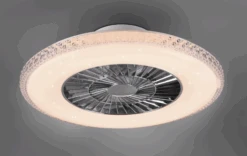 Harstad Tak Vifte 3000-6500K 39,6W M/Fjernkontroll - Kromfarget -Lightup Butikk Harstad tak vifte 3000 6500K 396W mFjernkontroll Kromfarget Vifter Reality Trl R62412106 3