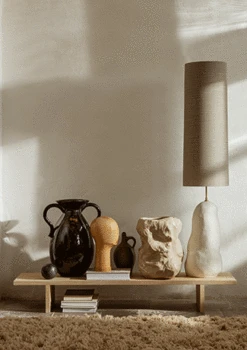 Ferm LIVING Hebe Gulvlampe Hvit/Sand