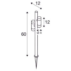 Helia Slim Dobbel Spot Med Jordspyd 2x6W 3000 Kelvin IP65 -Lightup Butikk Helia slim dobbel spot med jordspyd 2x6W 3000 Kelvin IP65 Utebelysning spyd Slv slv 1007869 6