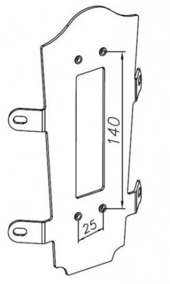 Hjørnefeste Art 152 - Hvit -Norlys