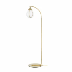 Hobo Gulvlampe - Rå Messing/Hvit