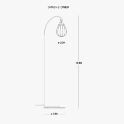 Hobo Gulvlampe - Rå Messing/Hvit -Lightup Butikk Hobo gulvlampe Ra messingHvit Gulvlamper Orsjo 39871 72 019 3