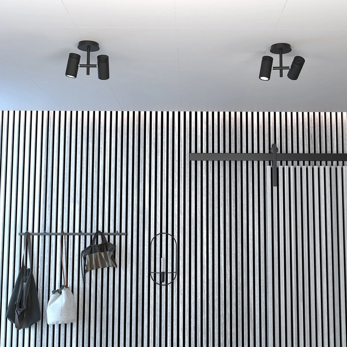 Herstal Holder Taklampe 2-spotlight - Svart 4 Herstal Holder Taklampe 2-spotlight - Svart - Bilde 2