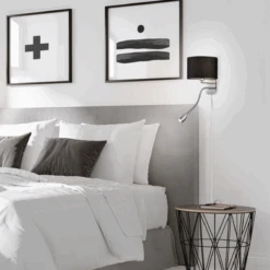 Hotel Vegglampe - Nikkel/svart