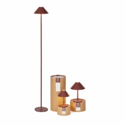 Hygge Bordlampe 19 Oppladbar - Rødbrun -Lightup Butikk Hygge bordlampe 19 oppladbar Rodbrun Bordlamper Halo Designs 5705639801022 6