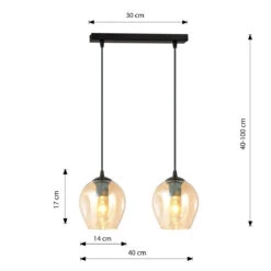 Istar Takpendel 2 Lys - Svart/Amberfarget -Lightup Butikk Istar takpendel 2 lys SvartAmberfarget Takpendler Emibig 6772 3