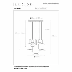 Joanet Takpendel Rondell 5 Lys 23 Joanet Takpendel Rondell 5 Lys -Lightup Butikk Joanet takpendel rondell 5 lys Takpendler Lucide LC454941565 11