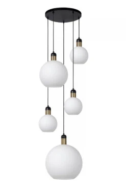 Julius Takpendel Rondell 5 Lys - Opalglass -Lightup Butikk Julius takpendel rondell 5 lys Opalglass Takpendler Lucide LC344380561 3