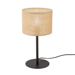 Juta Bordlampe -Lightup Butikk Juta bordlampe Bordlamper TK Lighting TK 5552 4