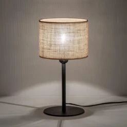 Juta Bordlampe -Lightup Butikk Juta bordlampe Bordlamper TK Lighting TK 5552 5