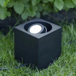 Markslöjd Kubspot 3W - Garden 24 - Svart -Lightup Butikk Kubspot 3W Garden 24 Svart Utebelysning Garden 24 Markslojd Mrk 107287 3