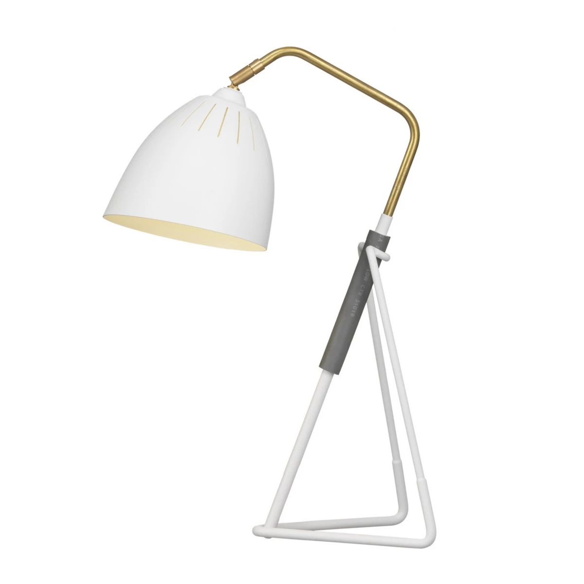 Lean Bordlampe - Hvit/Rå Messing 3 Lean Bordlampe - Hvit/Rå Messing