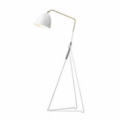Lean Gulvlampe - Hvit/Rå Messing -Lightup Butikk Lean gulvlampe HvitRa messing Gulvlamper Orsjo 39372 01S 000 2