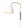 Lean Vegglampe - Hvit/Rå Messing -Lightup Butikk Lean vegglampe HvitRa messing Bordlamper Orsjo 30372 01S 000 1