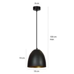 Lenox Takpendel 1 Lys - Svart/Gullfarget -Lightup Butikk Lenox takpendel 1 lys SvartGullfarget Takpendler Emibig 4101 4