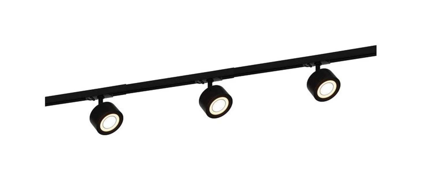 Nordlux Link Clyde 1 Meter Spottskinne Med 3 Spotter 4W 3-step Dim - Svart 3 Nordlux Link Clyde 1 Meter Spottskinne Med 3 Spotter 4W 3-step Dim - Svart