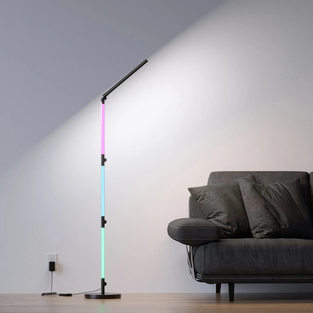 Linq Smart Flesibel Gulv/vegglampe 24W M/fjernkontroll Og Appstyring 3 Linq Smart Flesibel Gulv/vegglampe 24W M/fjernkontroll Og Appstyring