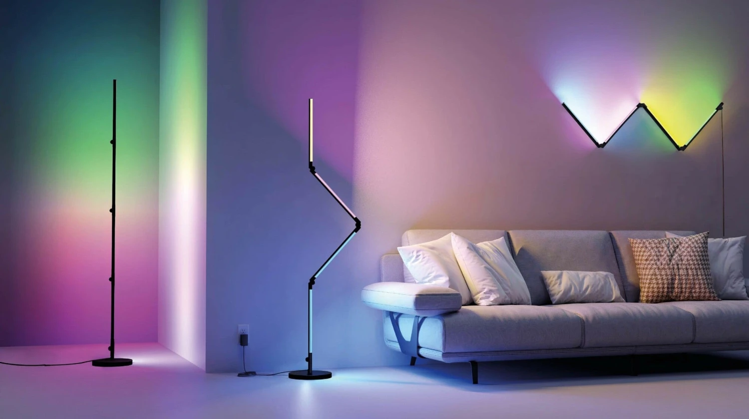 Linq Smart Flesibel Gulv/vegglampe 24W M/fjernkontroll Og Appstyring 5 Linq Smart Flesibel Gulv/vegglampe 24W M/fjernkontroll Og Appstyring - Bilde 3