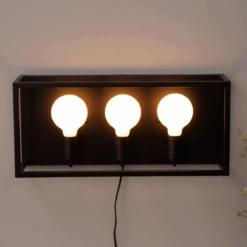 Lisboa Vegglampe Trippel - Svart/Messing -Lightup Butikk Lisboa vegglampe trippel SvartMessing Vegglamper Scanlight 169392 3