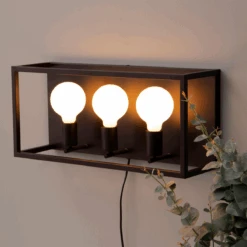 Lisboa Vegglampe Trippel - Svart/Messing -Lightup Butikk Lisboa vegglampe trippel SvartMessing Vegglamper Scanlight 169392 4